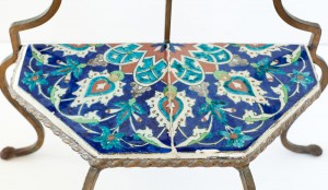 Turkish Iznik Wrought Iron Table