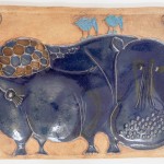 Hippo Tile Plaque by Bertil Vallien and Hal Fromhold