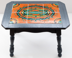 Orange Spanish Geometric Table by Taylor
